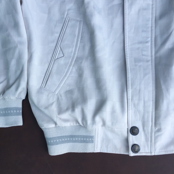 Pierre Cardin Mens Jacket White Large Designer Italian Windbreaker White Coat - Picture 6 of 16